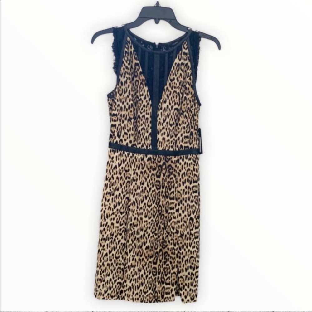 Guess Cheetah Leopard Print Lace Dress Size 4